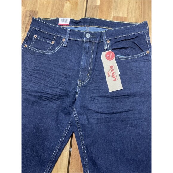 Levis 514 Straight Stretch Regular Fit Blue Jeans Red Tag 33x32 005140928 NWT - Picture 2 of 7